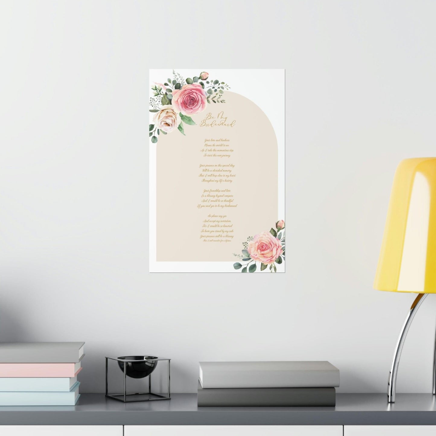 Unique Bridesmaid Poem Poster - An Emotional Invitation for Your Bridesmaids