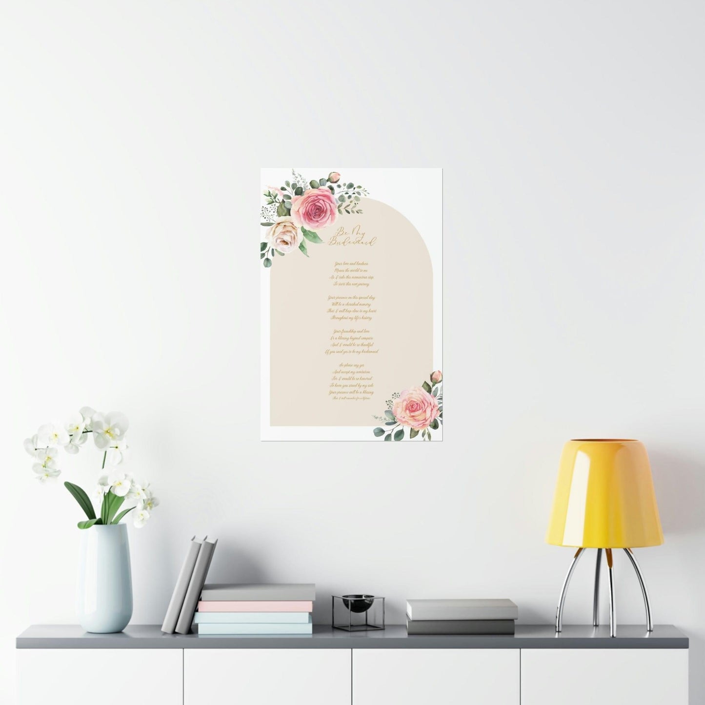 Unique Bridesmaid Poem Poster - An Emotional Invitation for Your Bridesmaids