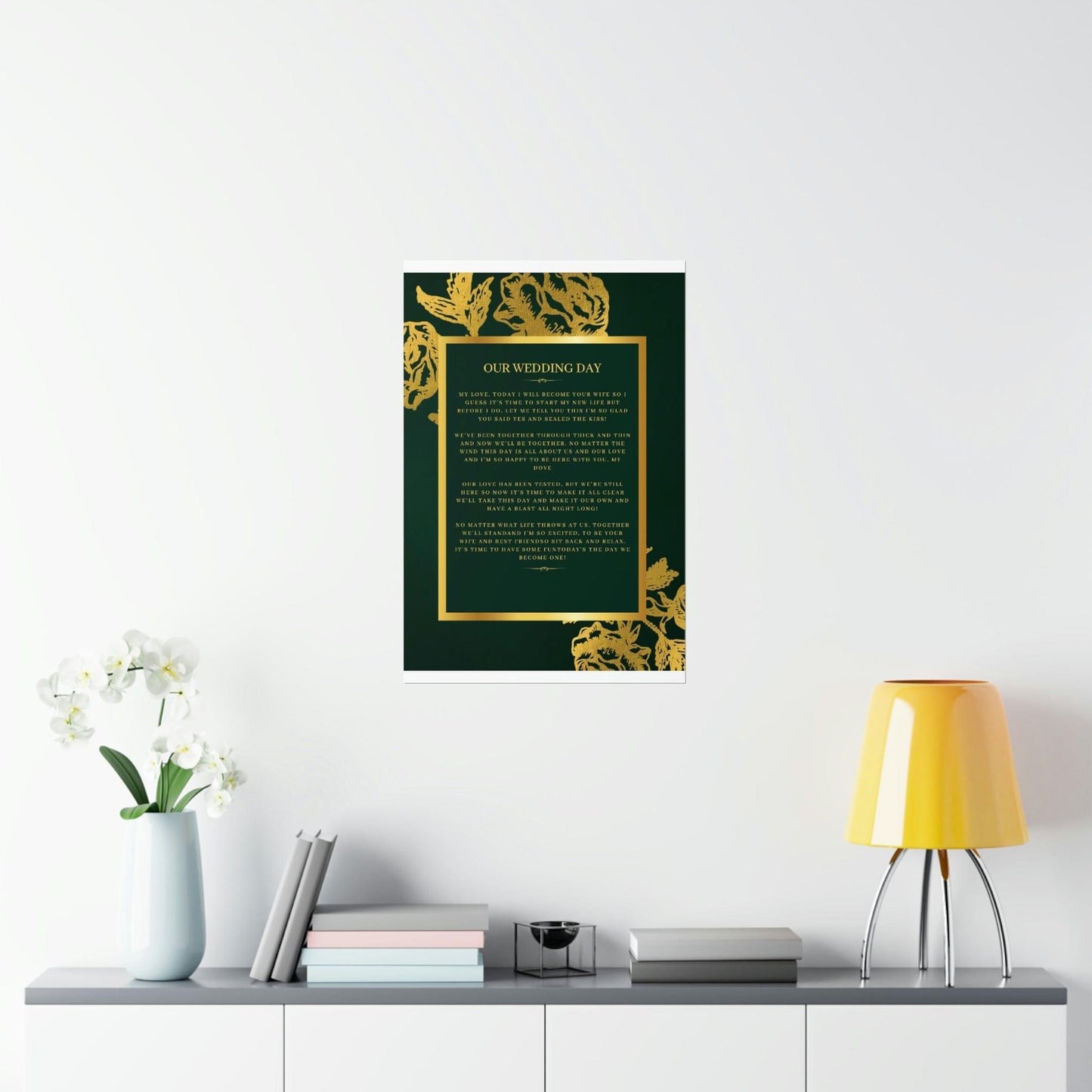 On Our Wedding Day Poem Posters