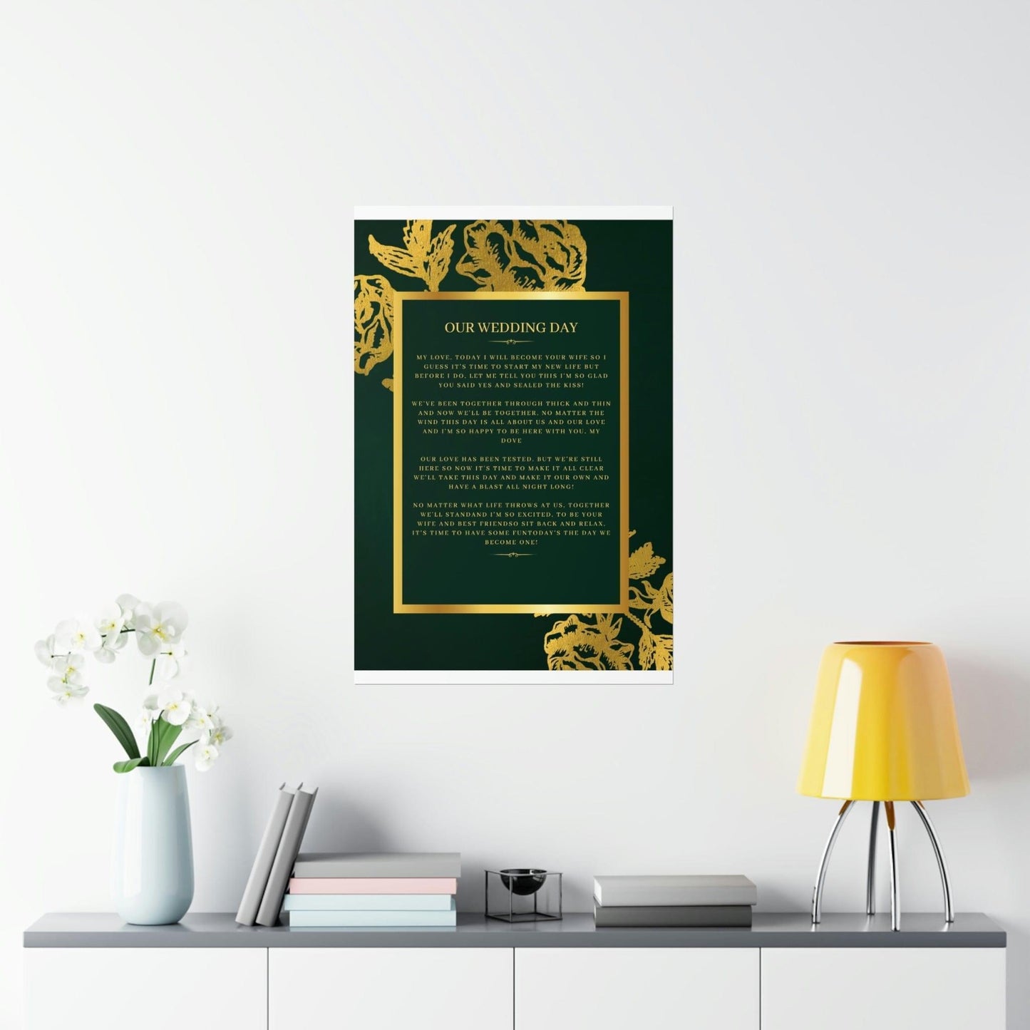 On Our Wedding Day Poem Posters